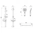 Комплект смесителей Aquatek Оберон AQ1230MB с душевым гарнитуром, черный матовый