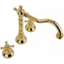 Смеситель для раковины Migliore Prestige 31619 с донным клапаном, золотой