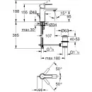 Смеситель для раковины с донным клапаном Grohe Lineare 32109001