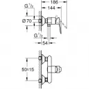 Комплект смесителей Grohe BauEdge 23636000 + 23330000 + 27853001