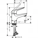 Смеситель для раковины с донным клапаном Hansgrohe Novus 71020000