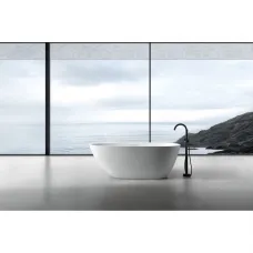 Ванна из литьевого мрамора Abber Dortmund AM9911 170x75 см, отдельностоящая, белый матовый