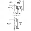 Комплект смесителей Grohe Lineare 33865001 + 23791001 + 27924001