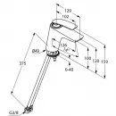 Смеситель для раковины без донного клапана Kludi Balance 520260575