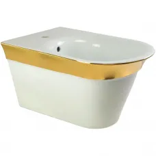 Биде подвесное Migliore Monaco 32070 белый глянец/золотой