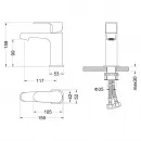 Комплект смесителей Aquatek Оберон AQ1231CR с душевым гарнитуром, хром