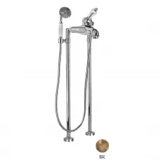 Напольный смеситель для ванны с ручным душем бронза, ручка Swarovski Cezares Vintage VINTAGE-VDPM-02-Sw