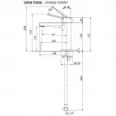 Смеситель для раковины Remer Slash SL12NO без донного клапана, черный матовый