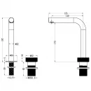 Смеситель для раковины Boheme Tech 158-MG