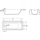 Ванна стальная Roca Contesa 23596000O 160x70 см, белый