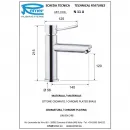 Смеситель для раковины без донного клапана Remer Minimal N11A