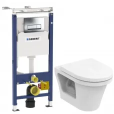 Комплект подвесной унитаз Toto CF CW132Y#NW1 + VC130 + система инсталляции Geberit 458.125.21.1