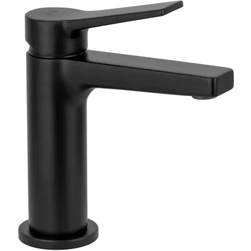 Смеситель для раковины Remer Slash SL12NO без донного клапана, черный матовый