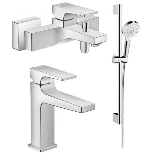 Комплект смесителей Hansgrohe Metropol 32540000 + 32507000 + 26532400