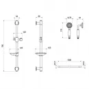 Комплект смесителей Aquatek Классик AQ1530CR с душевым гарнитуром, хром