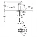 Смеситель для раковины без донного клапана Grohe Eurocube 2313200E