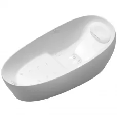 Ванна из литьевого мрамора Toto Neorest PJYD2200PWEE#GW 220x105 см, отдельностоящая, с эффектом невесомости, белый