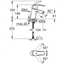 Комплект смесителей Grohe Eurosmart New 33555002 + 32467002 + 27924001