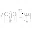 Комплект смесителей Aquatek Оберон AQ1231MB с душевым гарнитуром, черный матовый