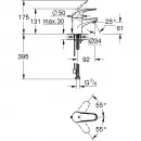 Смеситель для раковины с цепочкой Grohe Euroeco 32881000