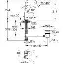 Смеситель для раковины с донным клапаном Grohe Essence+ 32628001