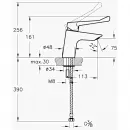 Смеситель для раковины без донного клапана Vitra AquaMed Solid S A42484EXP