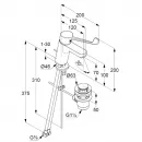 Смеситель для раковины с донным клапаном Kludi Pure&Easy Care 372870565