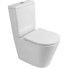 Унитаз напольный BelBagno Flay-R BB2149CP-TOR/SC безободковый, без бачка, торнадо, с сиденьем микролифт, белый