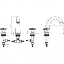 Смеситель для раковины Boheme Medici Presente 317 бронза