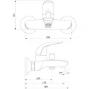 Комплект смесителей Damixa Palace Bit 311000000 + 310210000 + 918100000