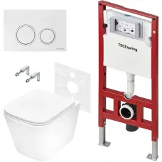 ККомплект подвесной унитаз Tece TECEspring S + система инсталляции Tece TECEspring R K955103WCS