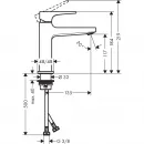 Смеситель для раковины Hansgrohe Metropol 32507670 с донным клапаном, черный матовый
