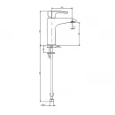 Смеситель для раковины без донного клапана Paini Palermo PACR205KM