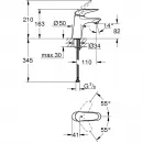 Смеситель для раковины без донного клапана Grohe Eurostyle 23715003