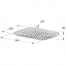 Верхний душ 300x220 мм Kludi Freshline 6445005-00