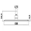 Верхний душ 300 мм Paffoni Jamaica ZSOF094CR