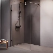 Душевая перегородка Am.Pm X-Joy W94WI-110-F1-BTE 110,4 см, профиль черный матовый, стекло прозрачное