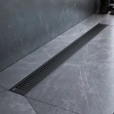 Душевой трап (лоток) Am.Pm MasterFlow W01SC-P11-080-01BM 79,35 см, с решеткой, перфорированный, черный матовый