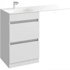 Тумба с раковиной белый глянец 115 см Aqwella Forma FOR01052 + FOR.11.04.D-L