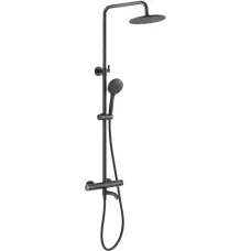 Душевая система Arrow AG3317SHMB 226 мм, с термостатом, черный матовый