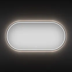 Зеркало 100x55 см черный матовый Wellsee 7 Rays’ Spectrum 172201630