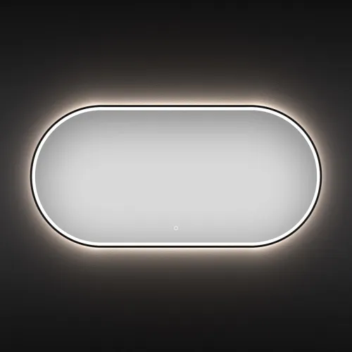 Зеркало 100x55 см черный матовый Wellsee 7 Rays’ Spectrum 172201630