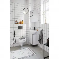 Комплект мебели белый глянец 45x45 см Aqwella Porto POR0104WB + 4640021061435 + Rio.04.33