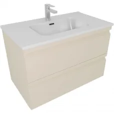 Тумба с раковиной Aquatek Вега AQ77080-LC 81,5 см, подвесная, капучино светлый матовый