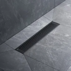 Душевой трап (лоток) Am.Pm MasterFlow W01SC-P11-040-01BM 39,35 см, с решеткой, перфорированный, черный матовый