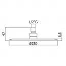 Верхний душ 230 мм Paffoni Bahamas ZSOF093CR