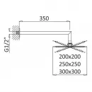 Верхний душ 300 мм Cezares PORTA-TDDQ-30-SR