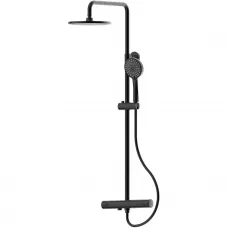 Душевая система Arrow AG3318MB 226 мм, с термостатом, черный матовый