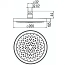 Верхний душ 200 мм Nobili WE00139/94CR