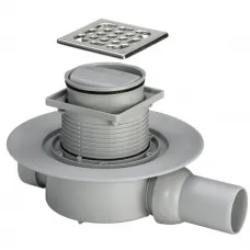 Душевой трап Viega Advantix 583248 100x100/50 мм, с решеткой, перфорированный, хром
